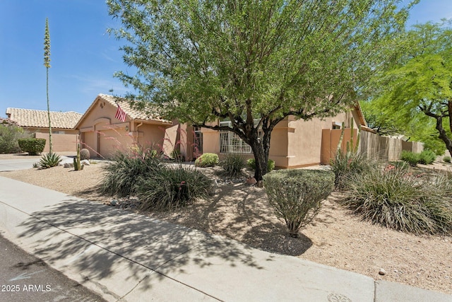 4401 E Barwick Dr, Cave Creek, AZ 85331 - view of front of house with stucco siding and a garage