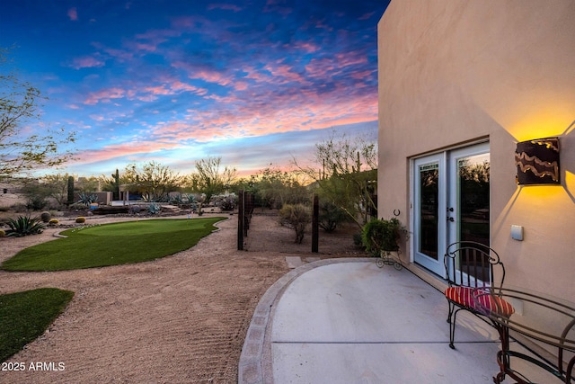 view of patio with french doors