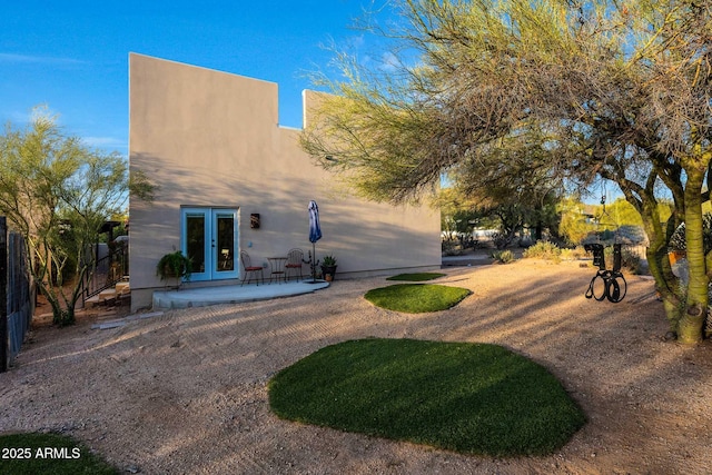 view of front of home with french doors