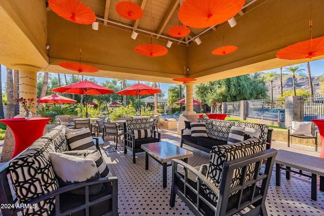 view of patio / terrace with an outdoor hangout area