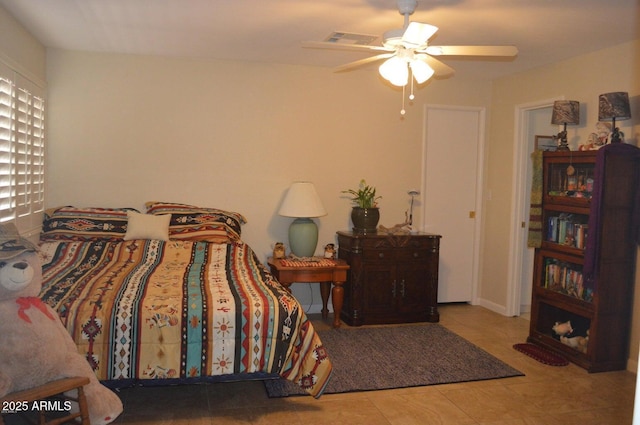221 N Mountain Rd, Apache Junction, AZ 85120 - bedroom with tile patterned flooring and ceiling fan