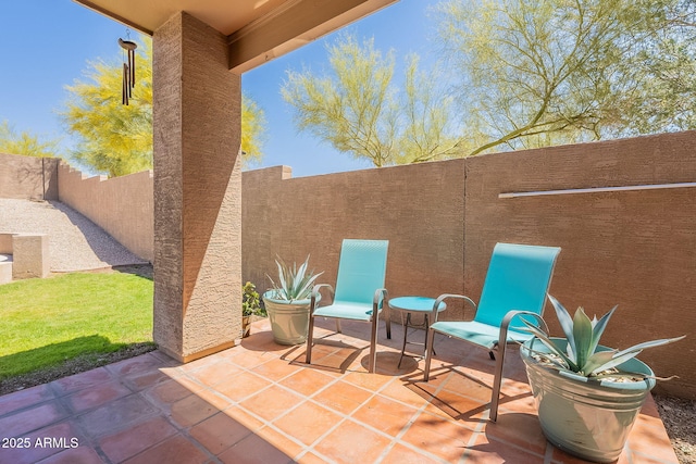 1702 W Wildwood Dr, Phoenix, AZ 85045 - view of patio / terrace with a fenced backyard