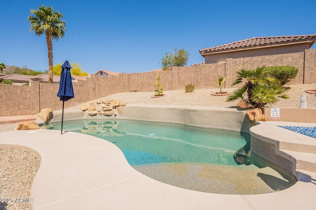 1702 W Wildwood Dr, Phoenix, AZ 85045 - view of swimming pool featuring a fenced backyard and a fenced in pool