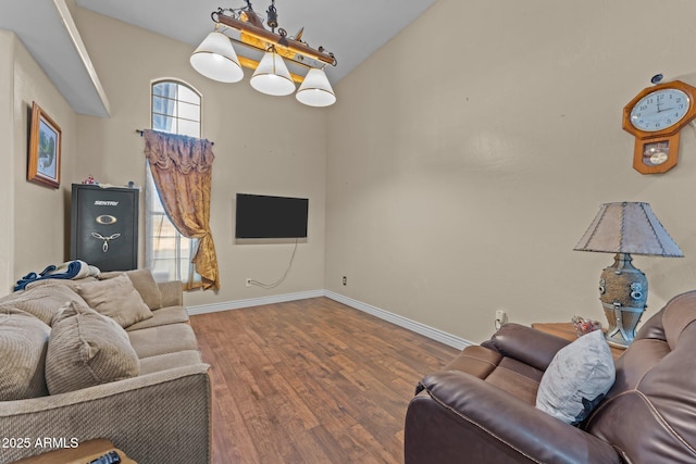 living room featuring hardwood / wood-style floors