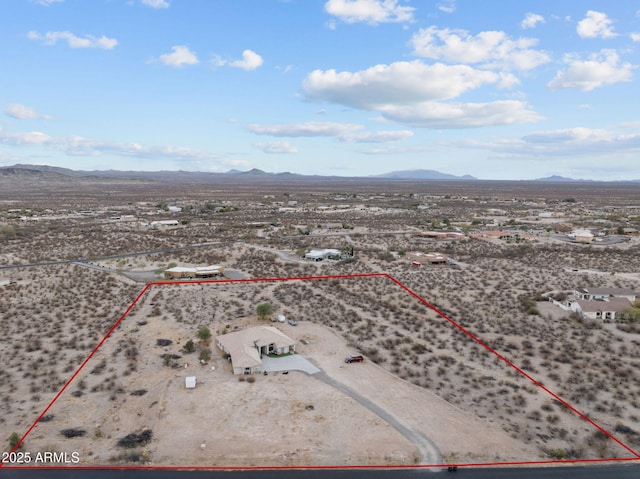 aerial view featuring a mountain view