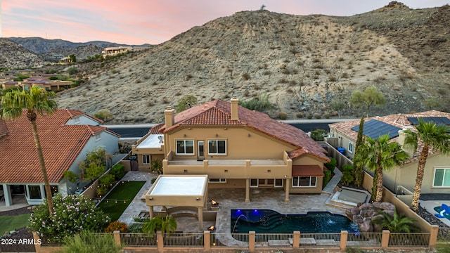 exterior space with a mountain view