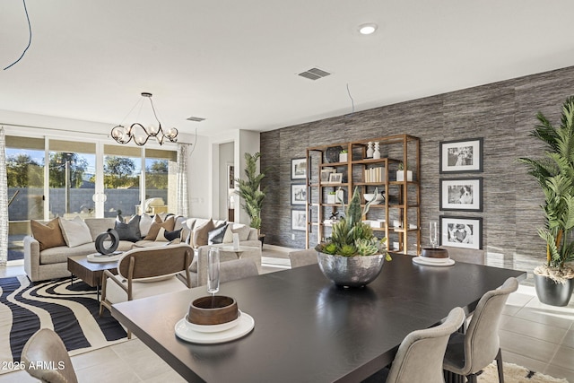 17738 W Onyx Ave, Waddell, AZ 85355 - dining room with a chandelier and tile patterned flooring