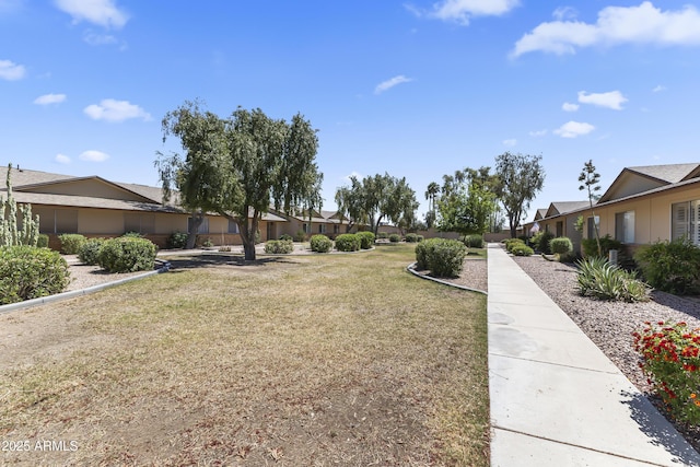 view of yard featuring a residential view