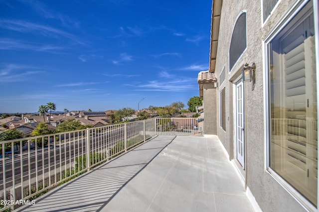 balcony featuring a residential view