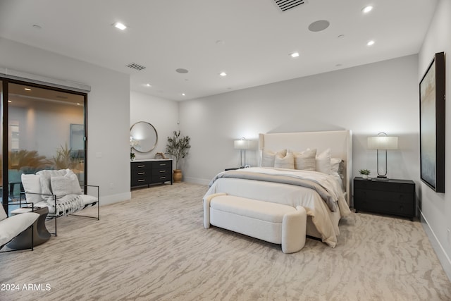 view of carpeted bedroom