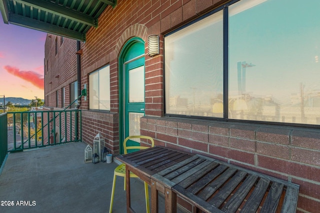 424 S 2nd St Unit 203, Phoenix, AZ 85004 - view of balcony at dusk