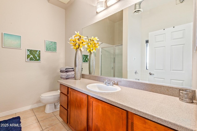 424 S 2nd St Unit 203, Phoenix, AZ 85004 - bathroom featuring a shower stall, vanity, and tile patterned floors
