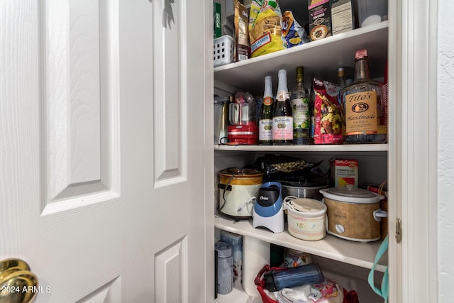 view of pantry