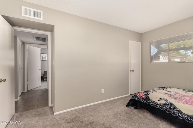 bedroom with carpet floors