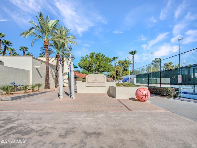 surrounding community with fence