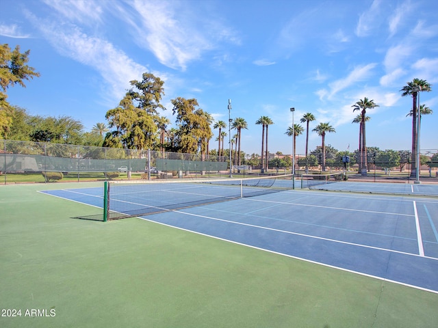 view of sport court with fence and community basketball court