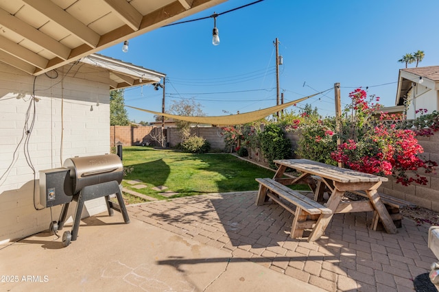 view of patio / terrace with area for grilling