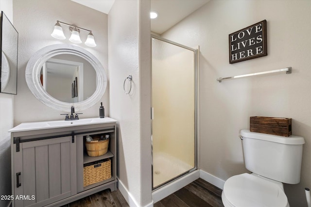 19002 N 25th Pl, Phoenix, AZ 85050 - full bathroom with wood finished floors, a stall shower, and vanity