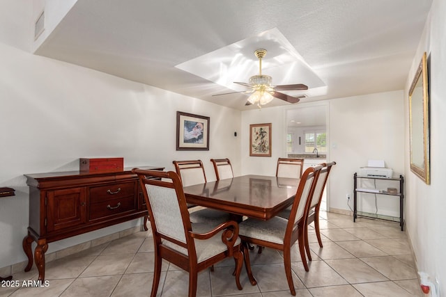 400 W Crofton St, Chandler, AZ 85225 - dining area with ceiling fan and light tile patterned floors