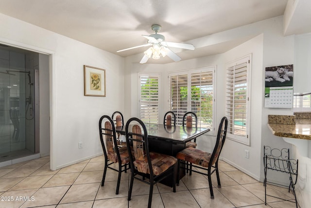 400 W Crofton St, Chandler, AZ 85225 - dining room featuring light tile patterned flooring and ceiling fan