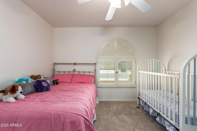 400 W Crofton St, Chandler, AZ 85225 - carpeted bedroom with baseboards and a ceiling fan