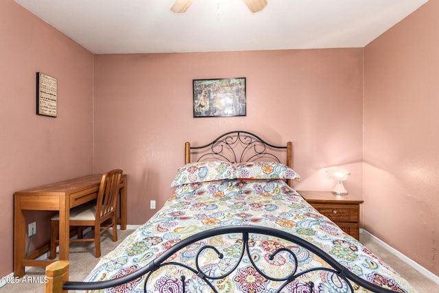 400 W Crofton St, Chandler, AZ 85225 - carpeted bedroom featuring baseboards and a ceiling fan