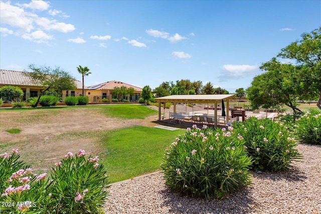 view of yard featuring a gazebo