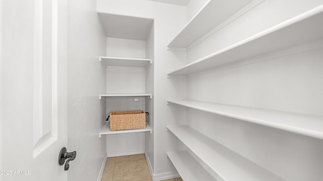 view of storage area