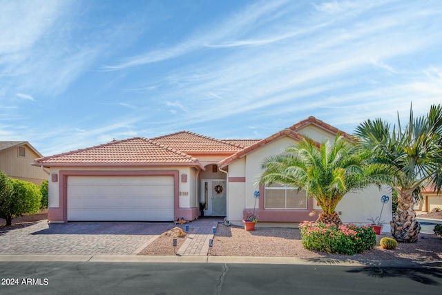 view of front of house featuring a garage