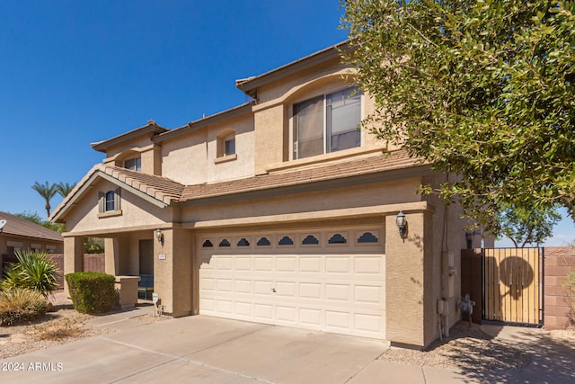 view of front of house featuring a garage