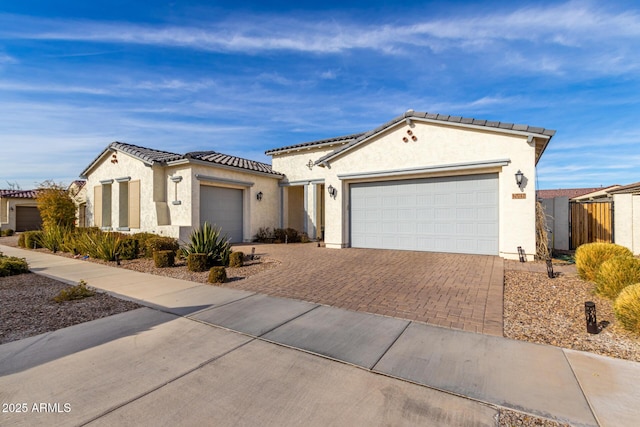 view of front of home featuring a garage