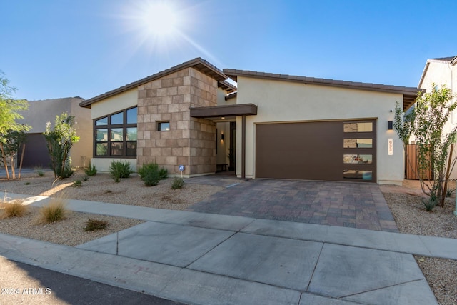 modern home with a garage