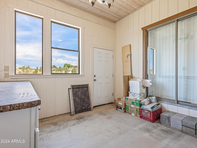 interior space with a patio area