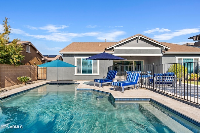 view of pool featuring a patio area