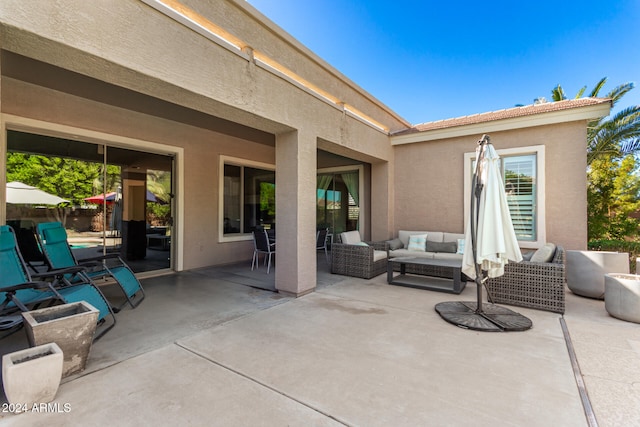 view of patio / terrace with an outdoor hangout area