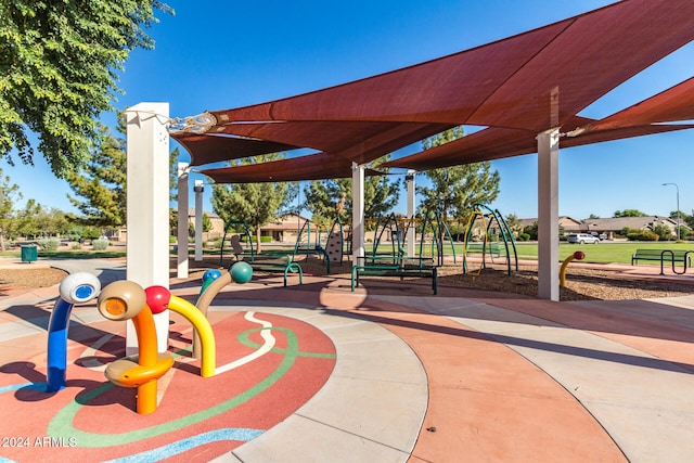 view of community with a playground