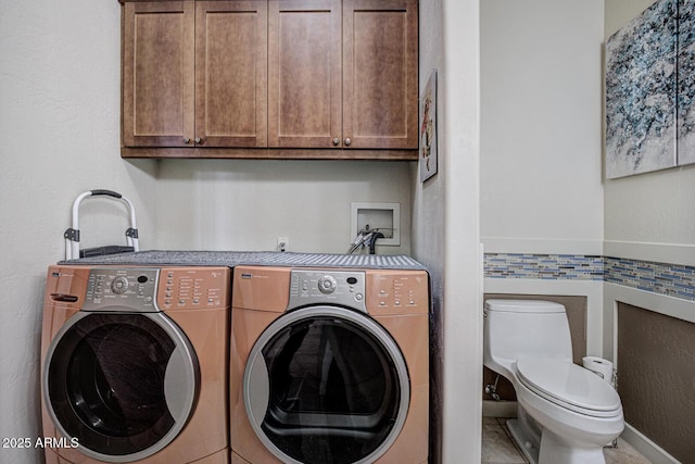 laundry area with laundry area and independent washer and dryer