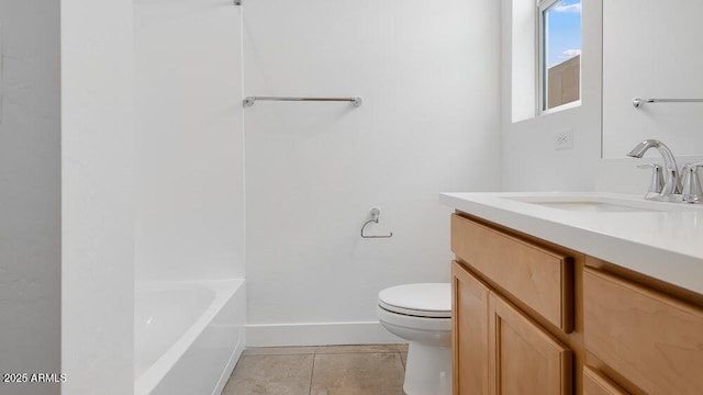 17841 W Windsor Blvd, Litchfield Park, AZ 85340 - full bathroom featuring toilet, vanity, tile patterned floors, and baseboards