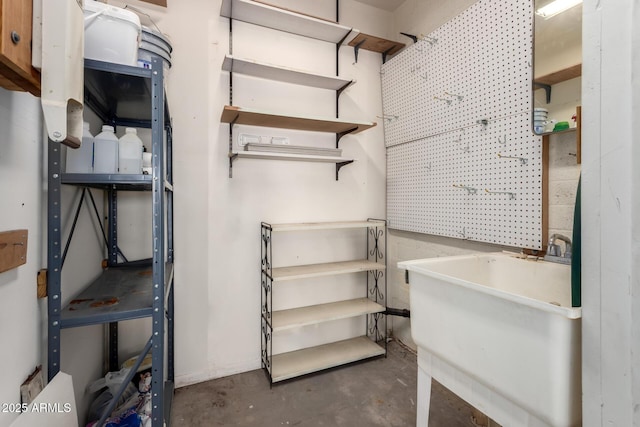 storage room with sink