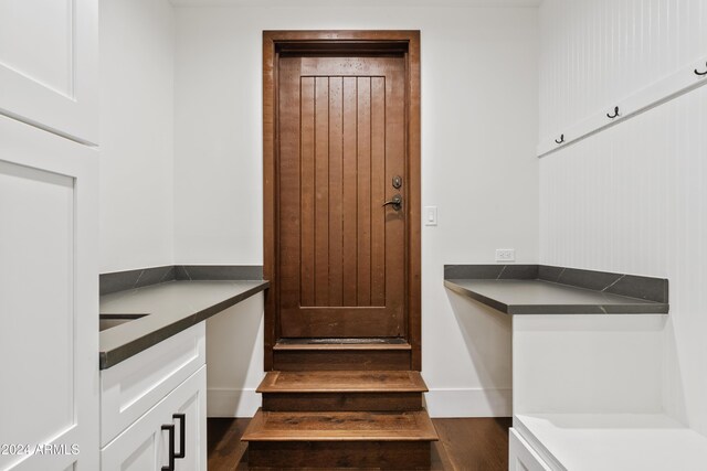 interior space featuring wood finished floors