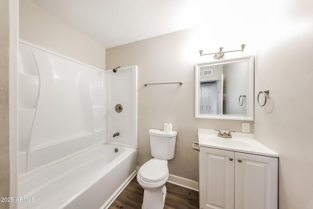3238 W Rose Ln, Phoenix, AZ 85017 - bathroom with vanity,  shower combination, and wood finished floors