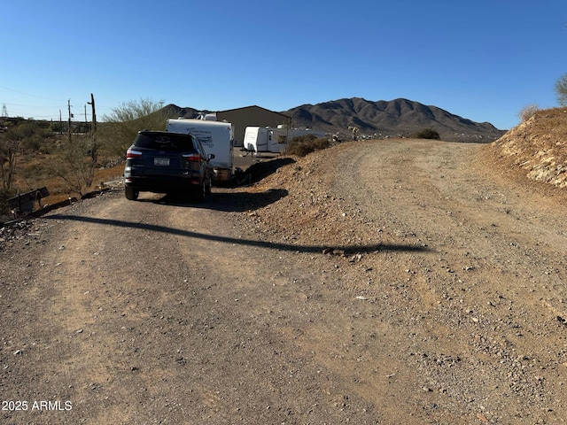 view of street featuring a mountain view