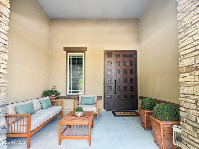 14572 W Medlock Dr, Litchfield Park, AZ 85340 - entrance to property featuring outdoor lounge area and a patio area