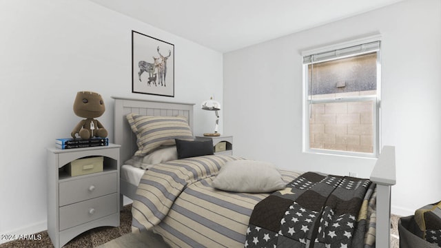 view of carpeted bedroom