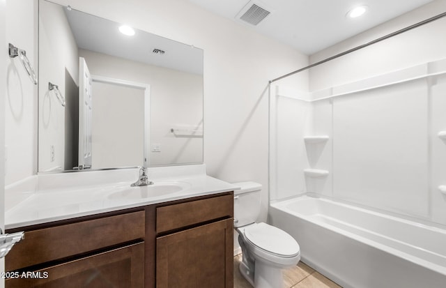 17857 W Getty Dr, Goodyear, AZ 85338 - full bathroom with toilet, vanity, tile patterned flooring, and shower / bath combination