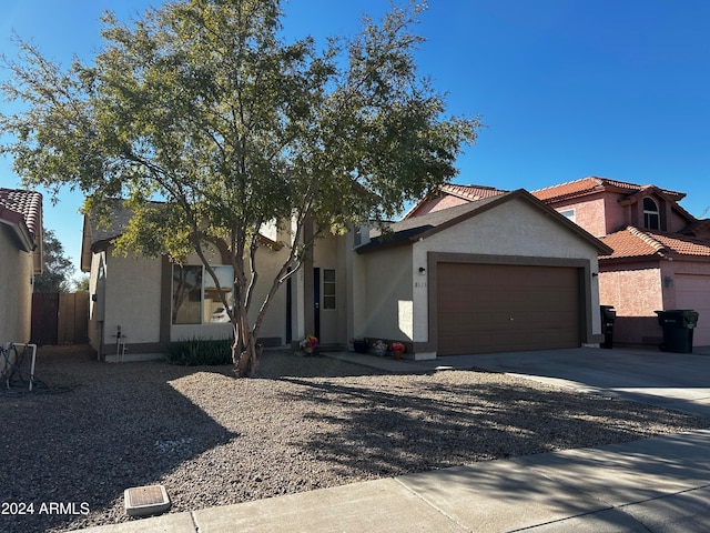 view of front facade with a garage