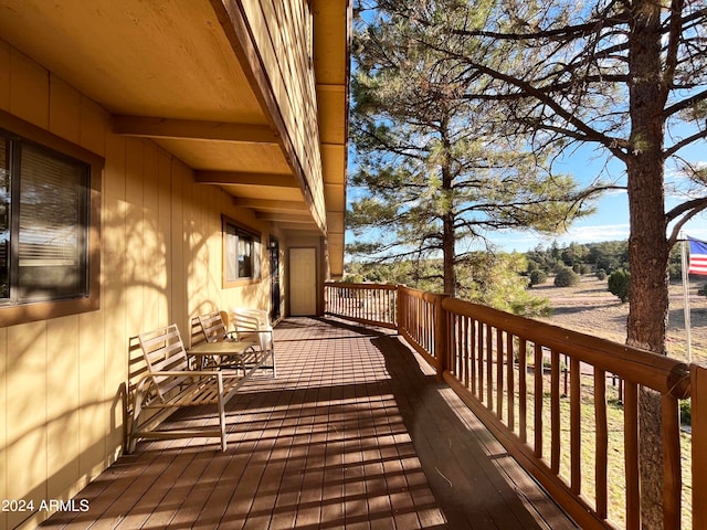 view of wooden terrace