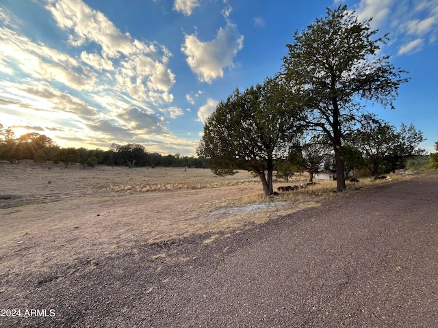 view of road featuring a rural view