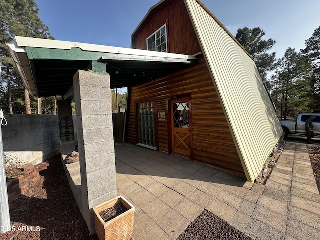 exterior space with fence