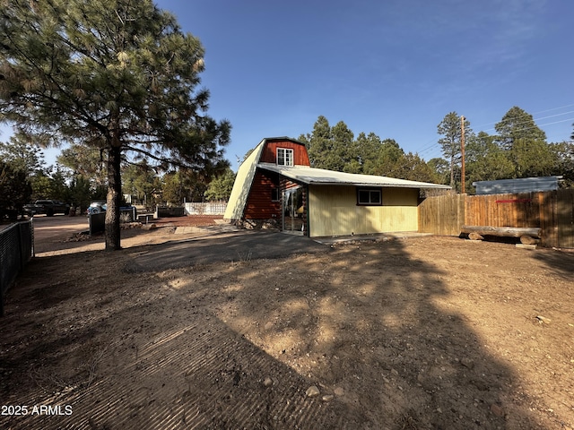 exterior space featuring fence